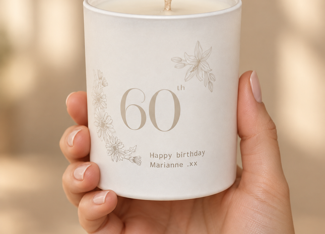 Personalised 60th Birthday Candle