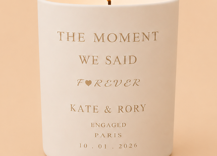 The Forever Moment | Personalised Engagement Candle