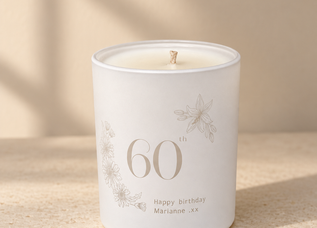 Personalised 60th Birthday Candle
